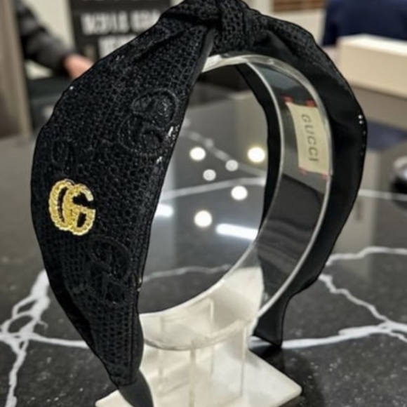 Gucci Black Headband With Logo - Picture 6 of 7